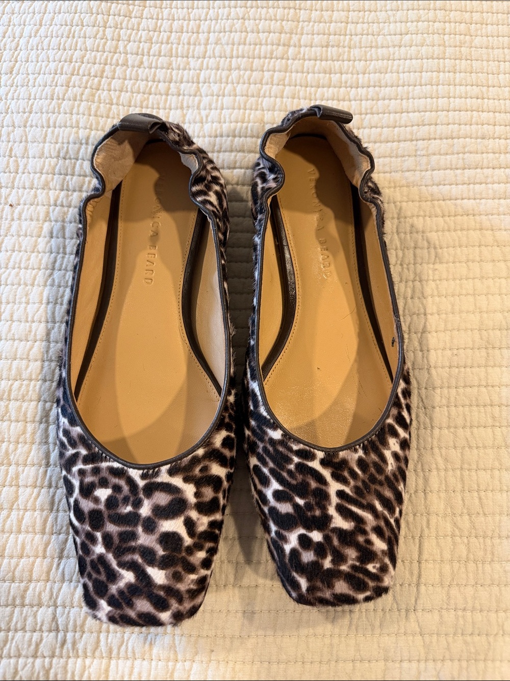 Veronica Beard Leopard-Print Ballet Flats in Brown and Black